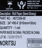 24" Noritsu large format semi-gloss paper