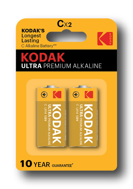 Kodak ULTRA Premium Alkaline Battery (Type C, Type D, 9V)