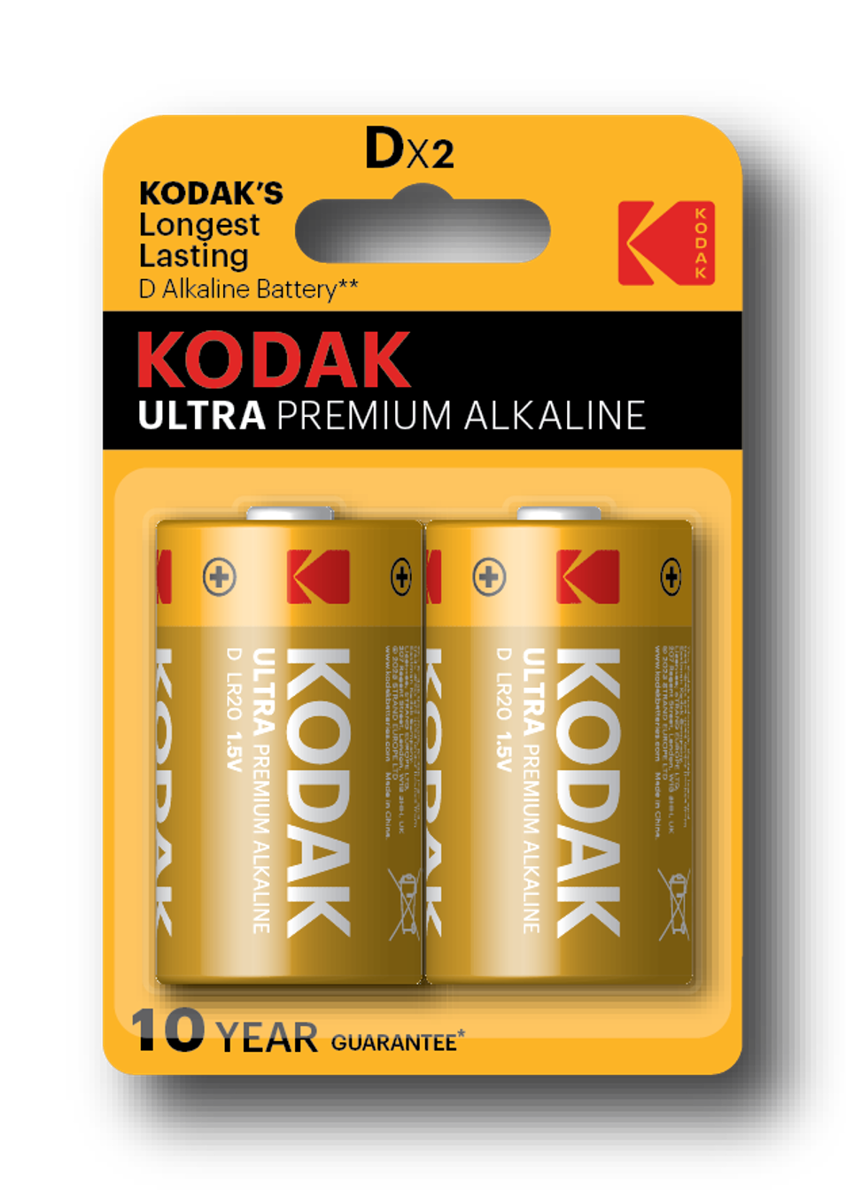 Kodak ULTRA Premium Alkaline Battery (Type C, Type D, 9V)
